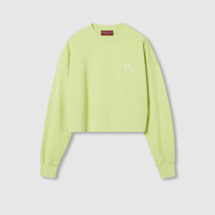 GUCCI Embroidered cotton jersey sweatshirt