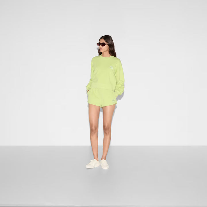 GUCCI Embroidered cotton jersey sweatshirt