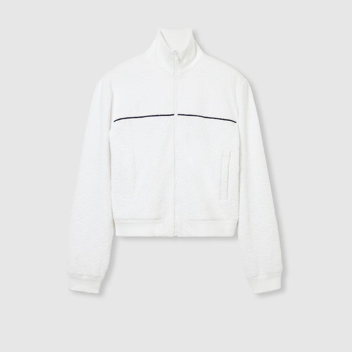 GUCCI GG terrycloth cotton zip sweatshirt