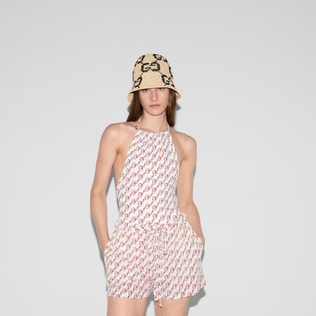 Gucci Printed stretch jersey swimsuit