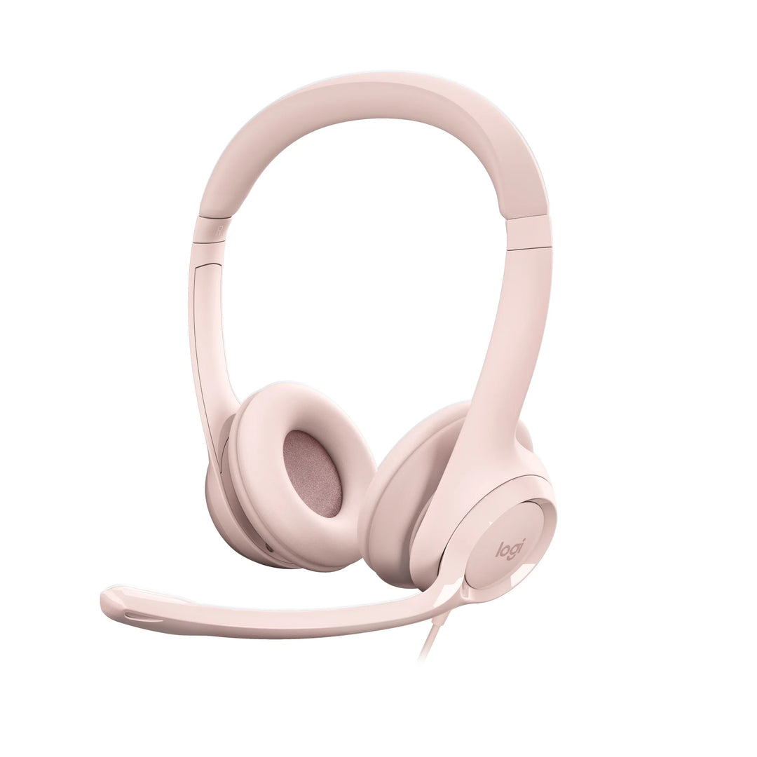 Logitech H390 Wired USB Headset, Stereo Headphones with Noise-Cancelling Microphone, USB, In-Line Controls, PC/Mac/Laptop, Black (981-000310)