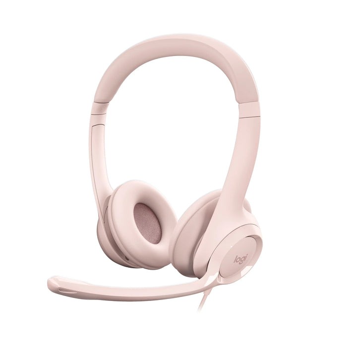 Logitech H390 Wired USB Headset, Stereo Headphones with Noise-Cancelling Microphone, USB, In-Line Controls, PC/Mac/Laptop, Black (981-000310)