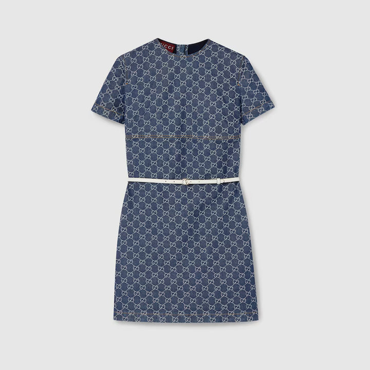 Gucci GG denim jacquard dress