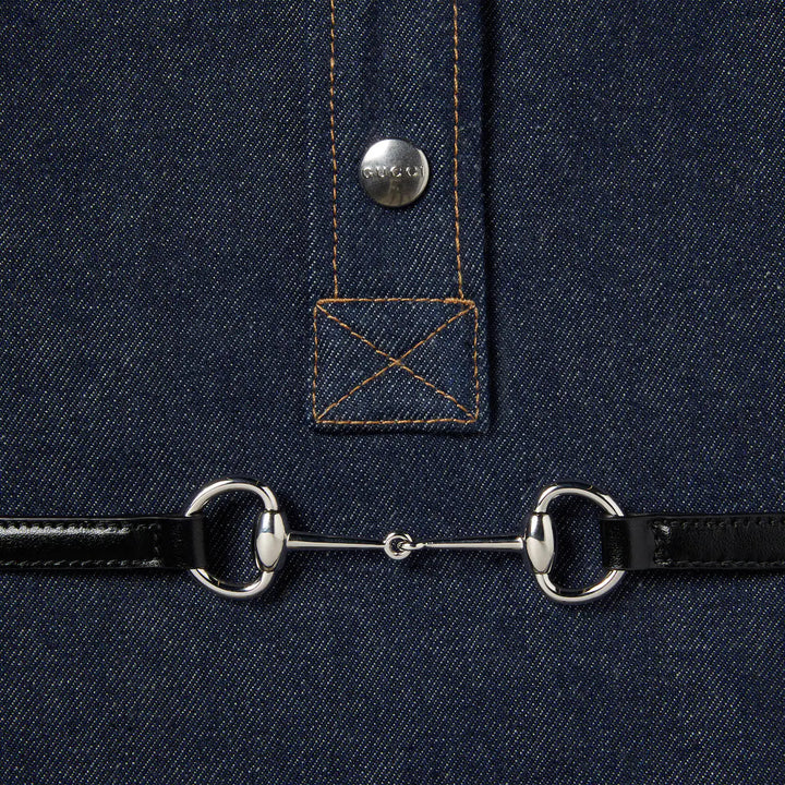 Gucci Denim mini dress with Horsebit