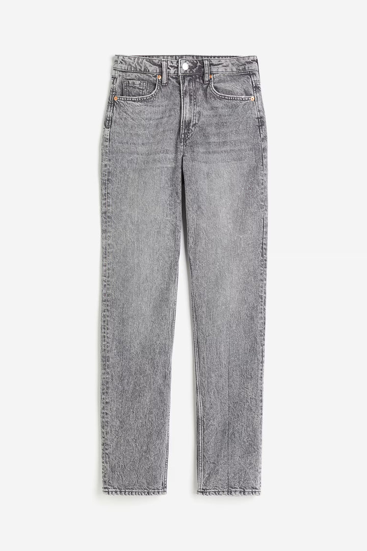 H&M High Rise Slim Straight Leg Jeans