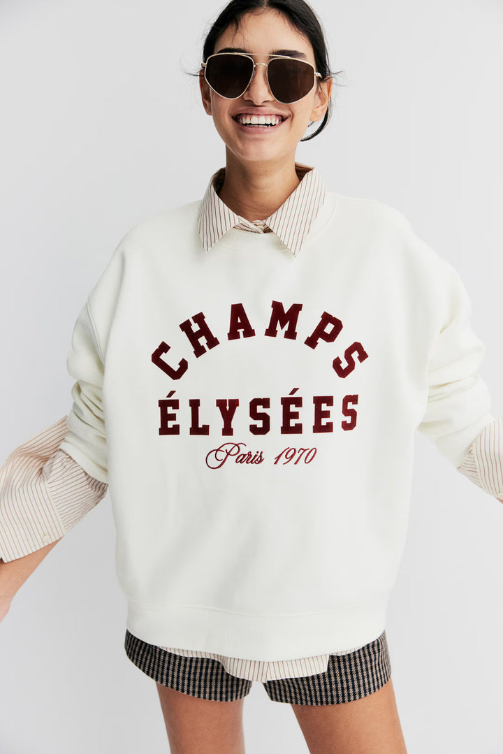 H&M Sweatshirt with Text Motif