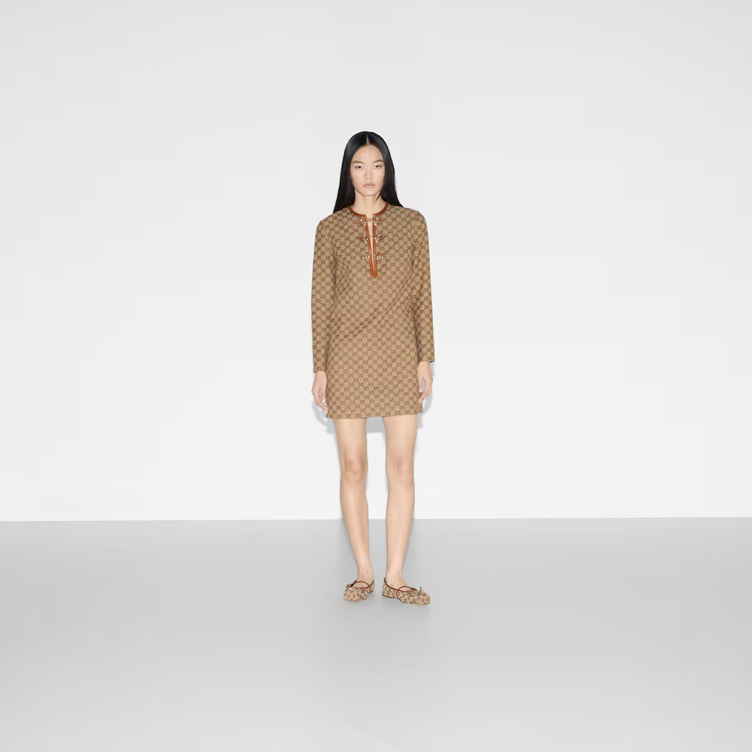 Gucci GG canvas dress with Horsebit