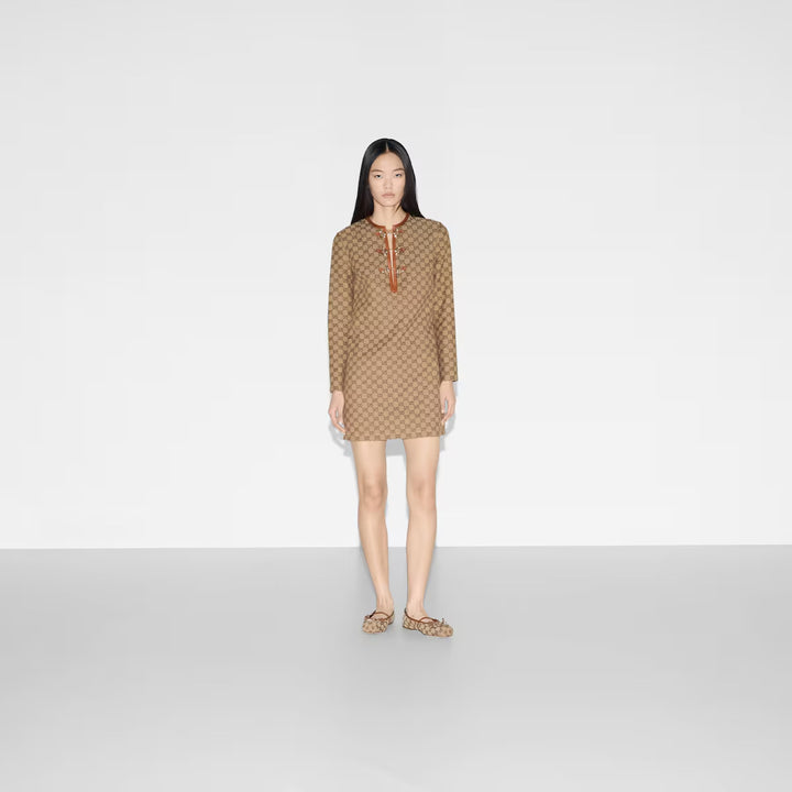 Gucci GG canvas dress with Horsebit