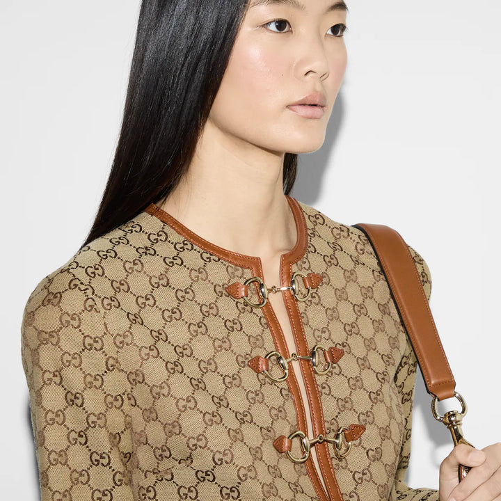 Gucci GG canvas dress with Horsebit