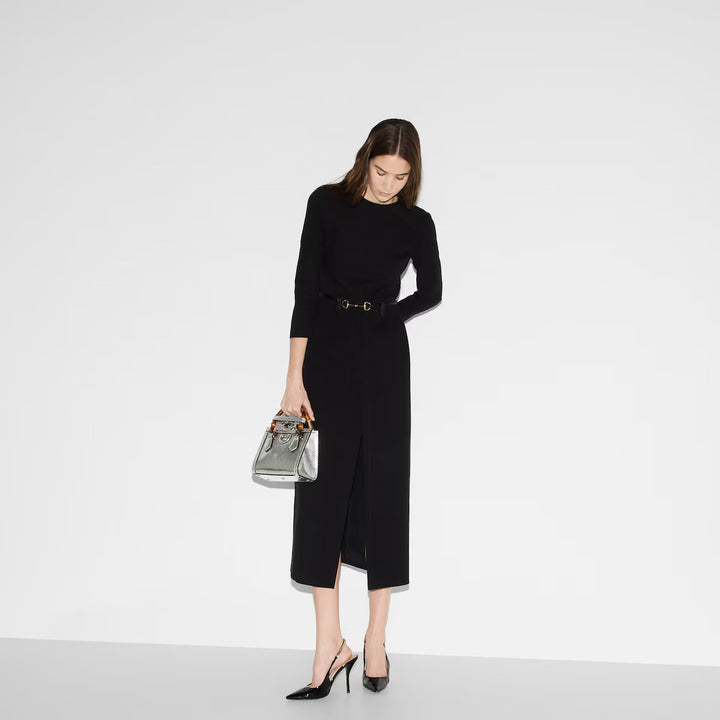 Gucci Cotton crêpe dress with Horsebit