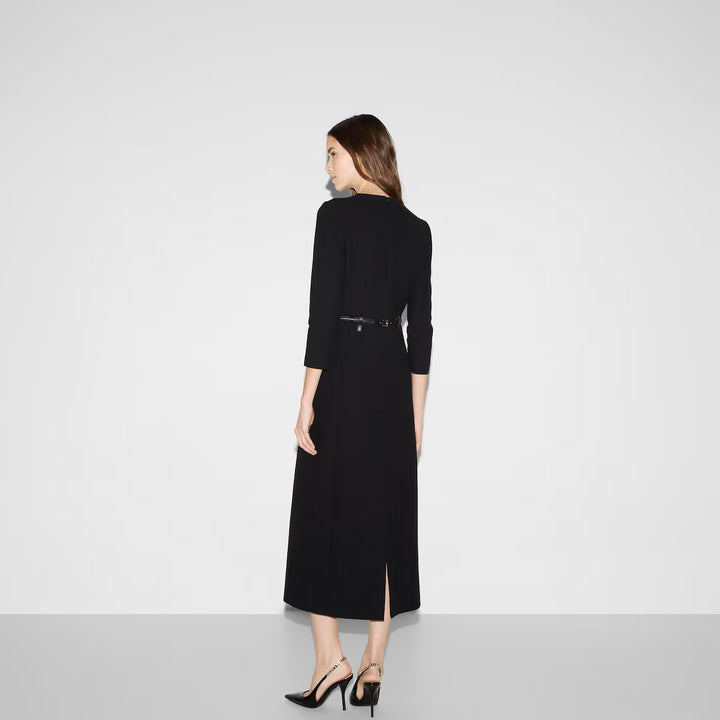 Gucci Cotton crêpe dress with Horsebit