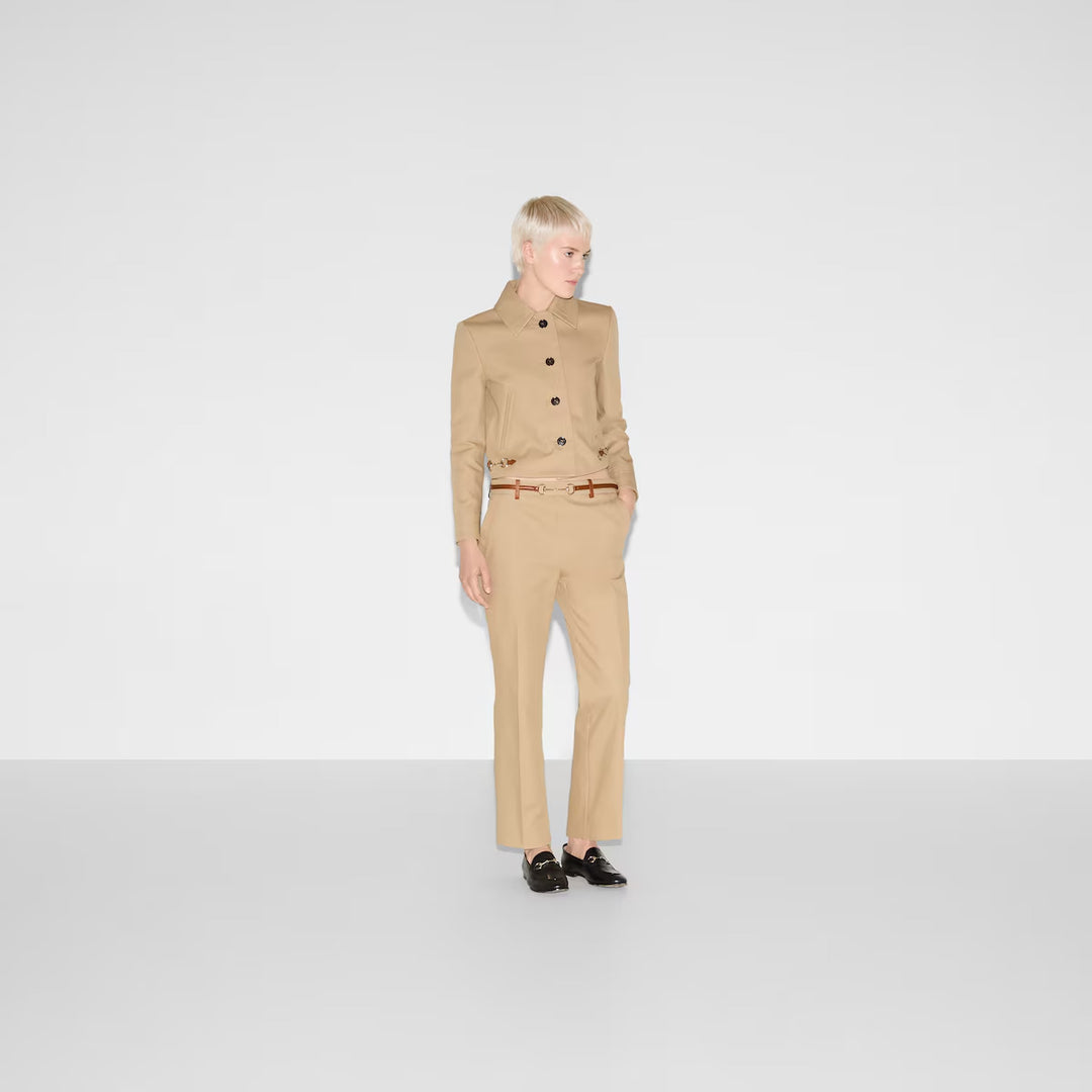 Gucci Cotton drill pants with Horsebit