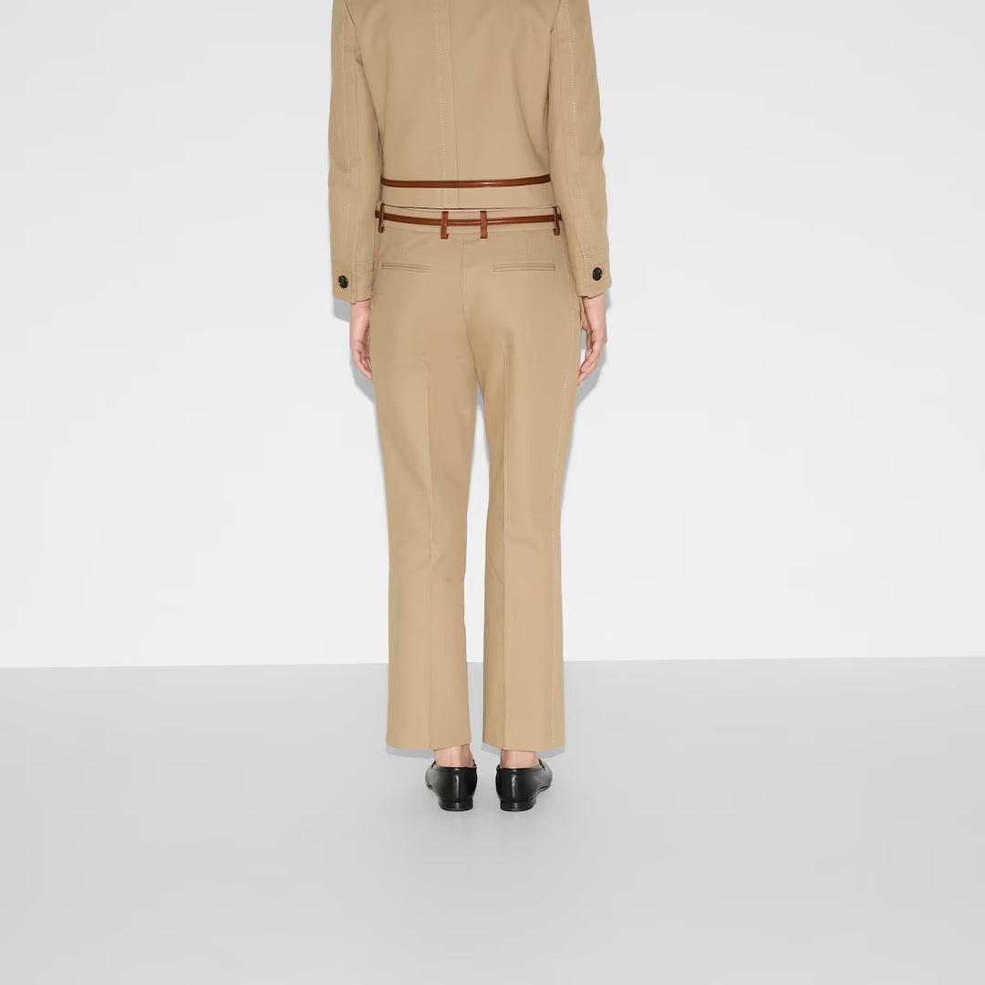 Gucci Cotton drill pants with Horsebit