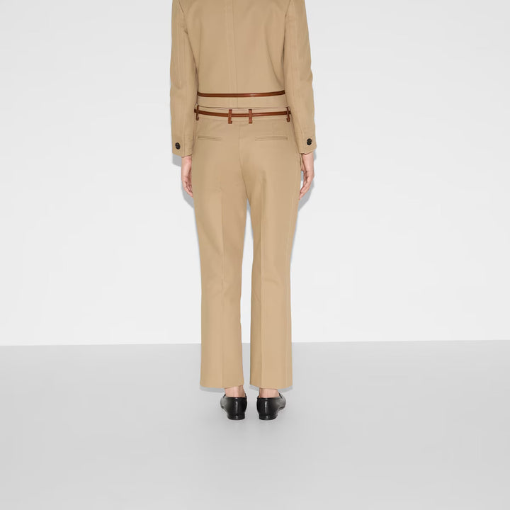 Gucci Cotton drill pants with Horsebit