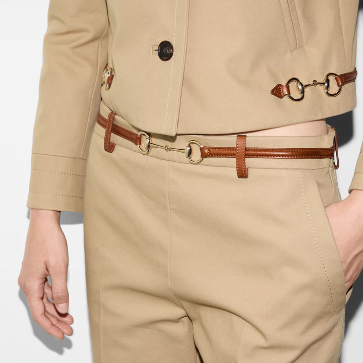 Gucci Cotton drill pants with Horsebit