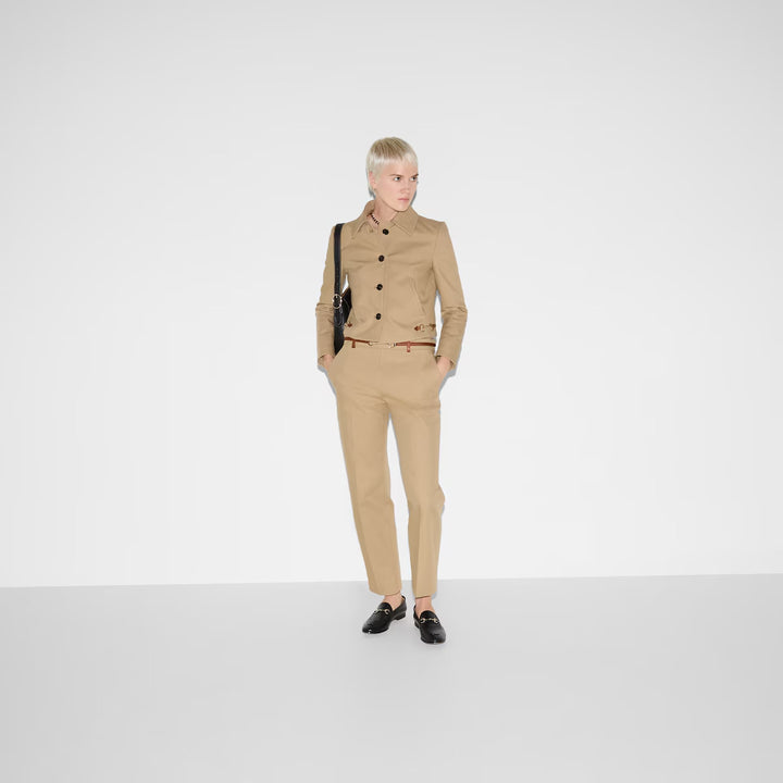 Gucci Cotton drill pants with Horsebit