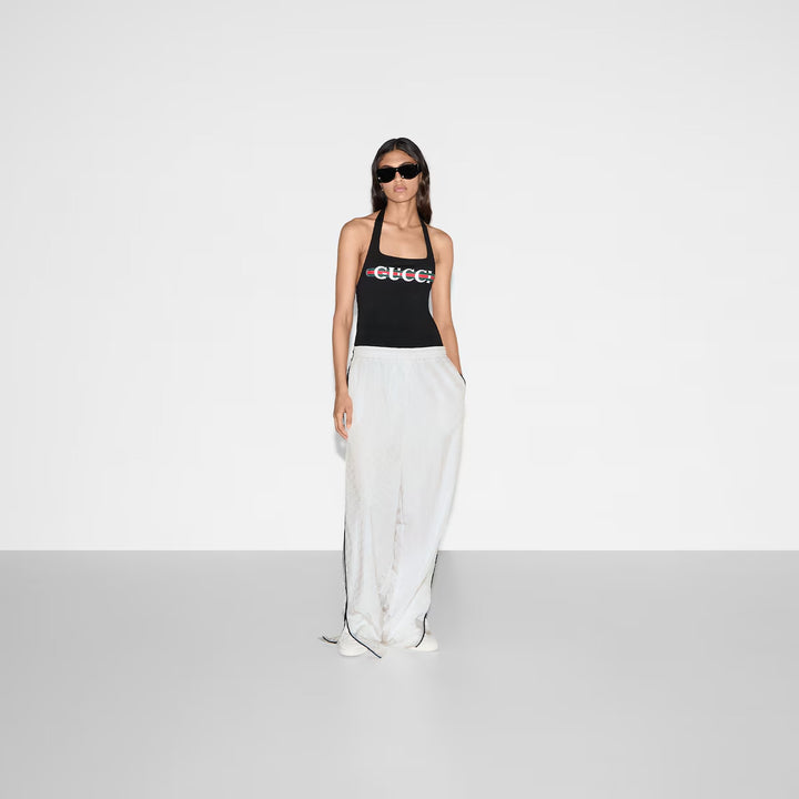 Gucci Sparkling jersey swimsuit with print