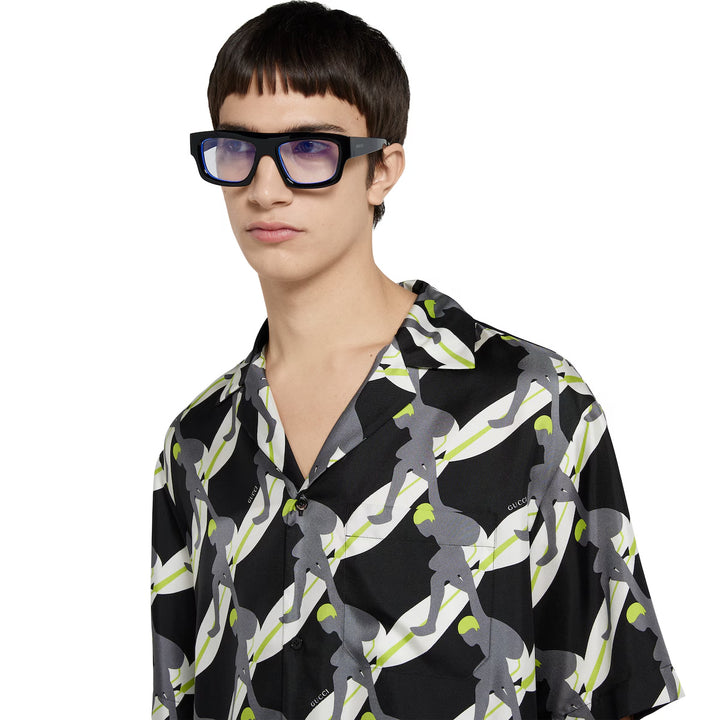 Gucci PRINTED SILK BOWLING SHIRT