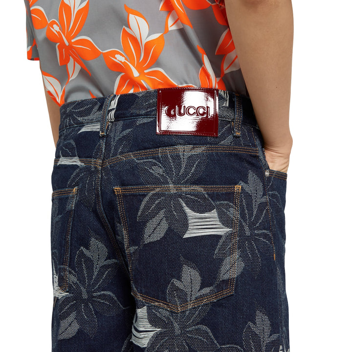 GUCCI DENIM JACQUARD PANT