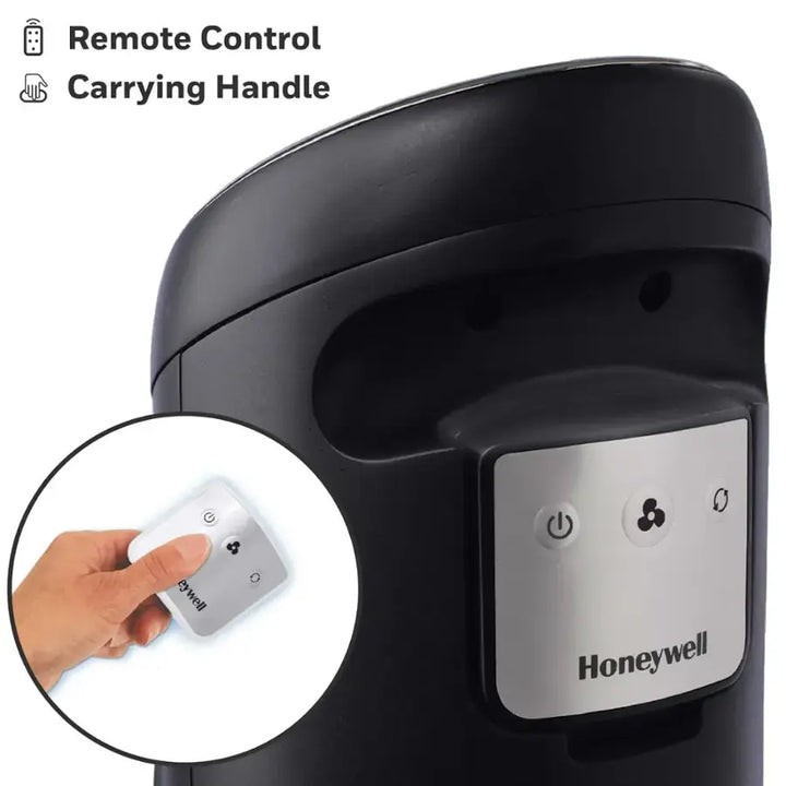 Honeywell - QuietSet Oscillating Whole Room Tower Fan HYF290B - Black