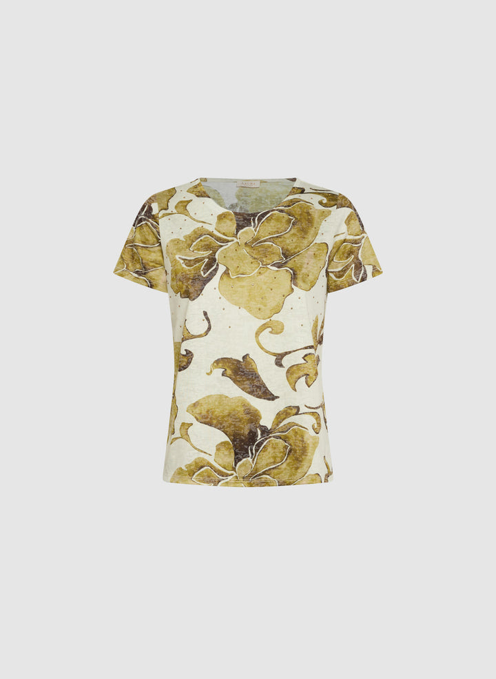 LAURA Floral Rhinestone T-Shirt