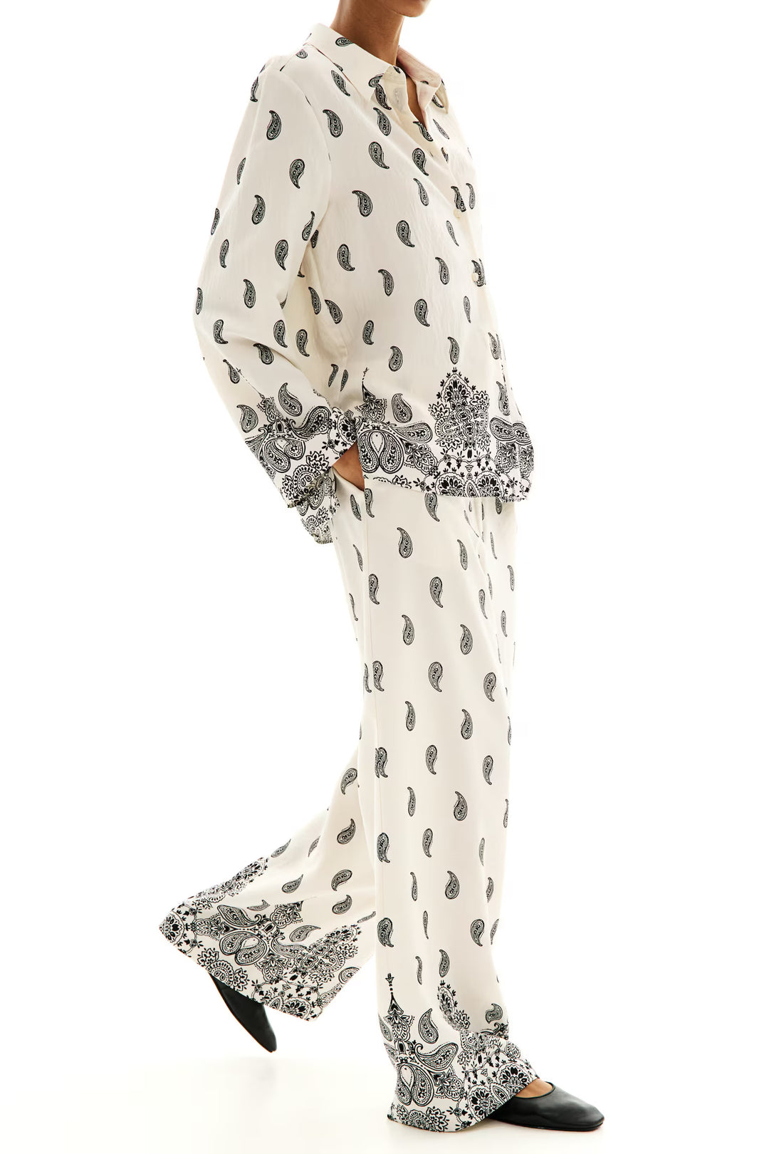 H&M Patterned Twill Pants