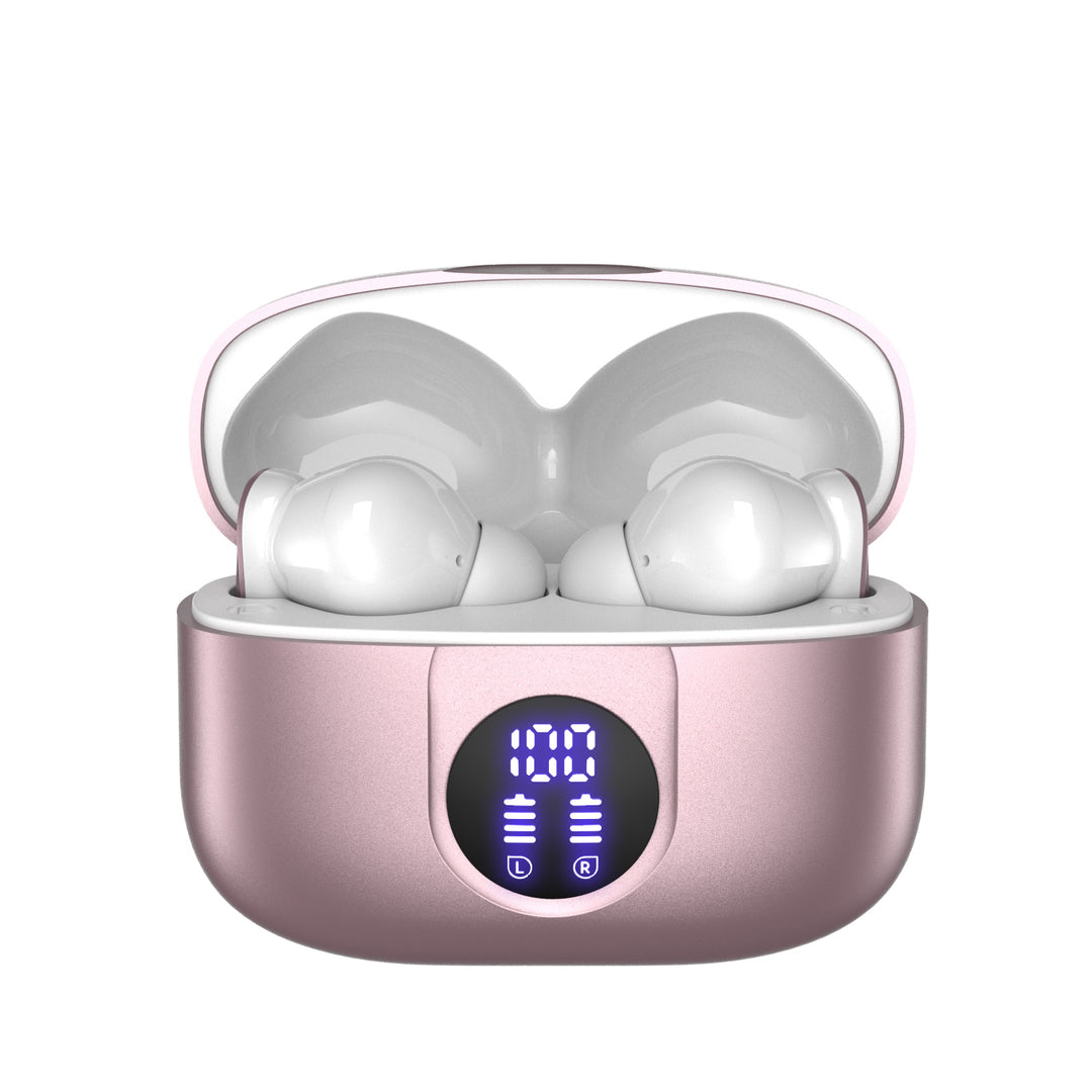 VEAT00L P91 Wireless Earbuds, Bluetooth Headphones V5.4 Stereo Ear buds with Noise Cancelling Mics, 60H Playback Mini Case with Dual LED Display, IP7 Waterproof in-Ear Earphones for Android iOS
