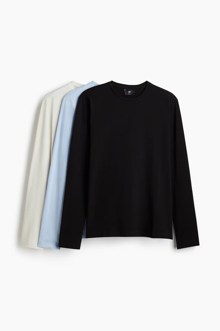 H&M 3-pack Slim Fit Jersey Shirts