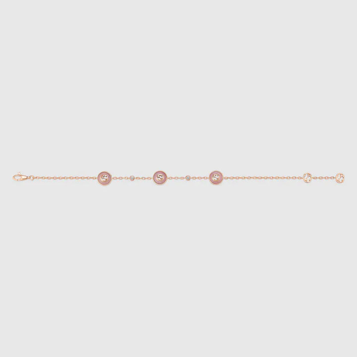 GUCCI INTERLOCKING 18K CHAIN BRACELET