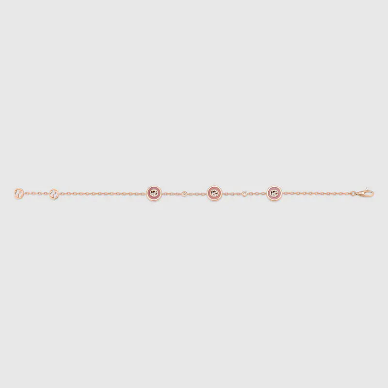 GUCCI INTERLOCKING 18K CHAIN BRACELET