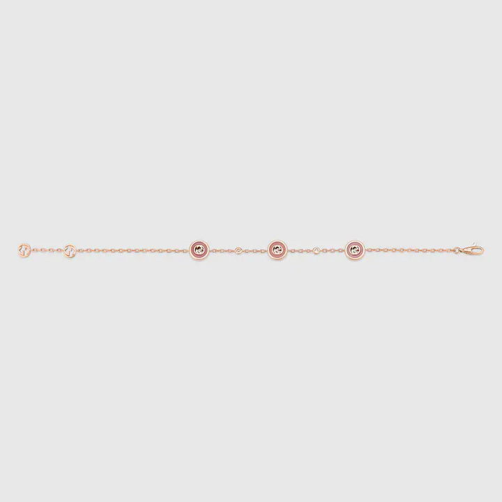 GUCCI INTERLOCKING 18K CHAIN BRACELET