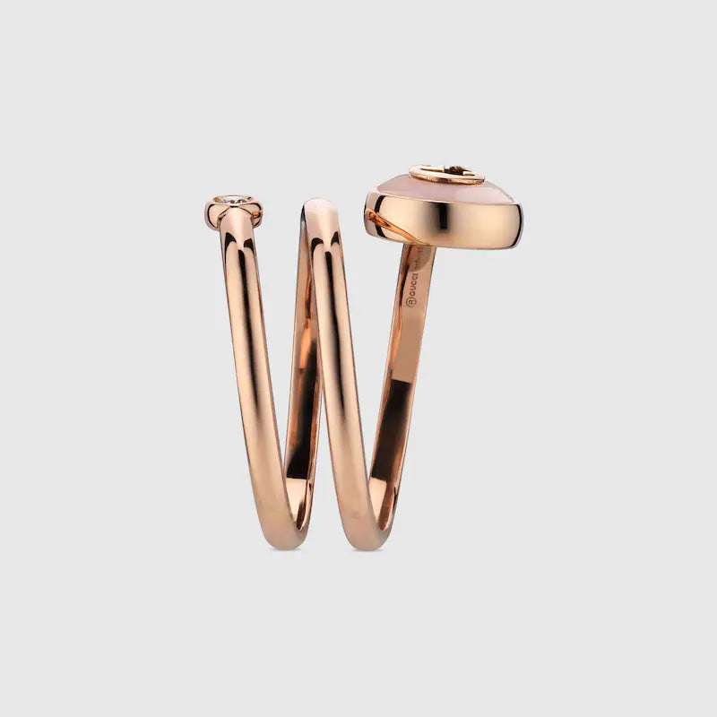 GUCCI INTERLOCKING 18K SPIRAL RING