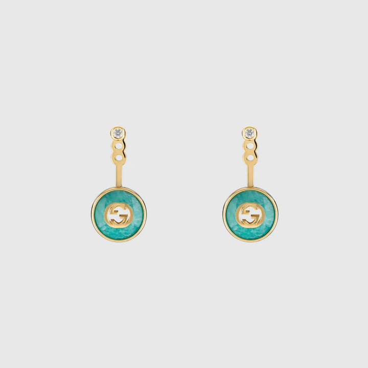 GUCCI INTERLOCKING 18K EARRINGS