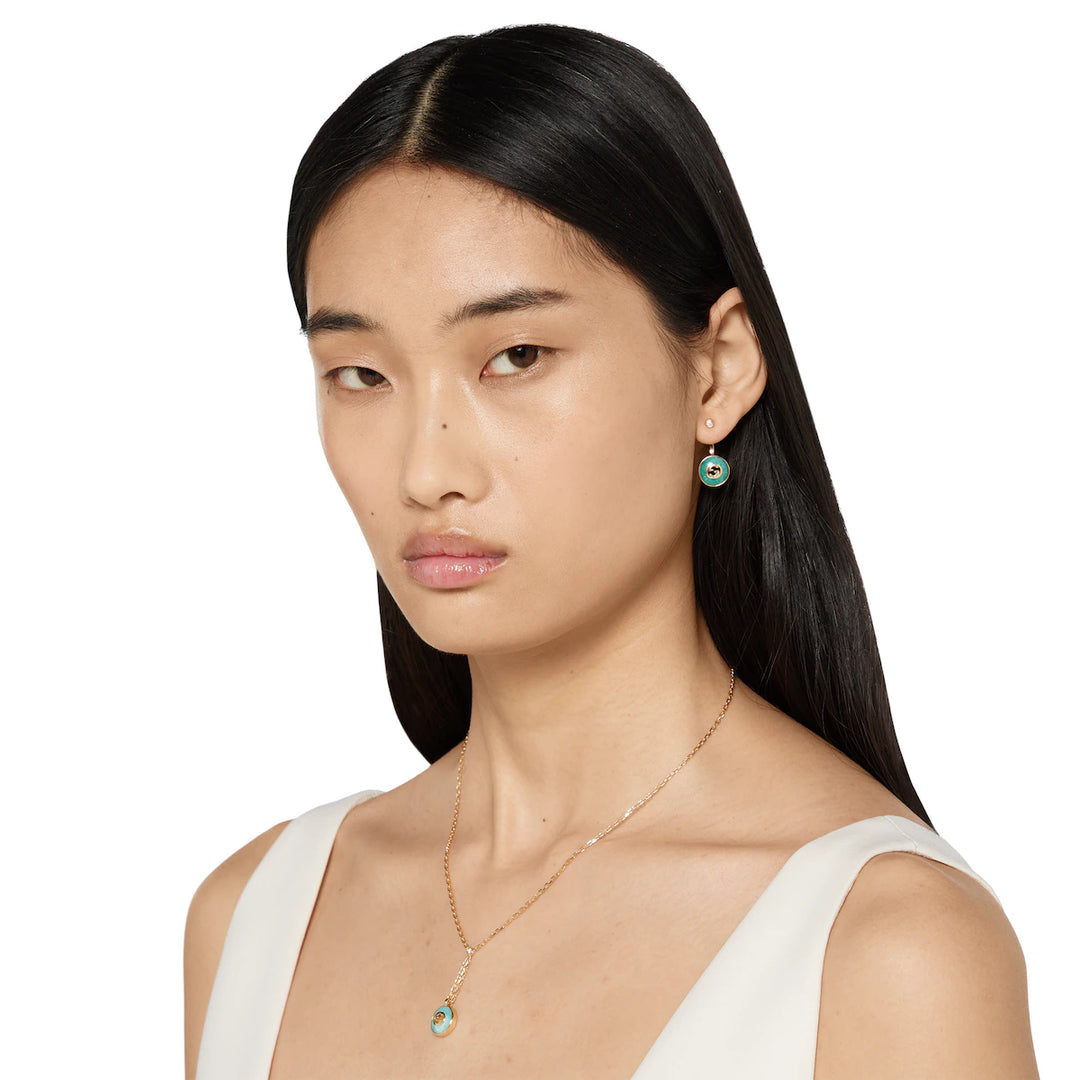 GUCCI INTERLOCKING 18K EARRINGS