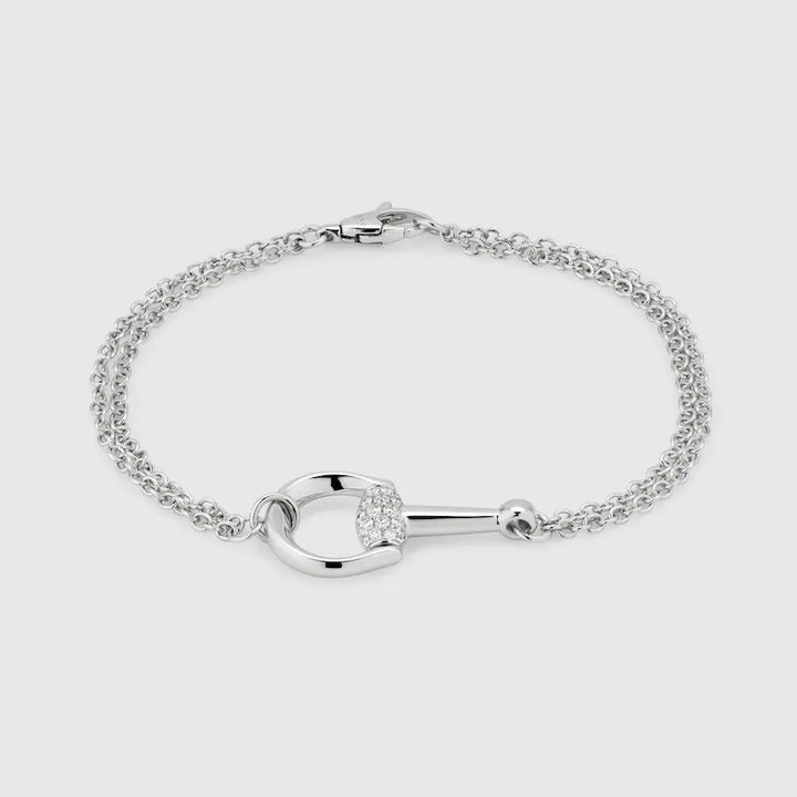 GUCCI HORSEBIT 18K DIAMOND BRACELET