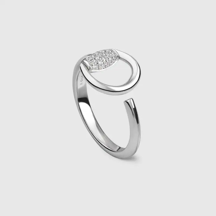 GUCCI HORSEBIT 18K DIAMOND RING