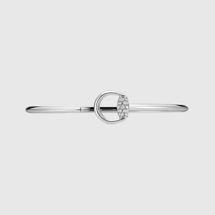 GUCCI HORSEBIT 18K DIAMOND CUFF BRACELET