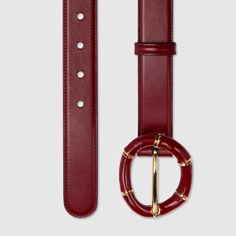 GUCCI Belt with round bamboo buckle
