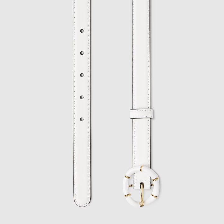 GUCCI Thin belt with round bamboo buckle