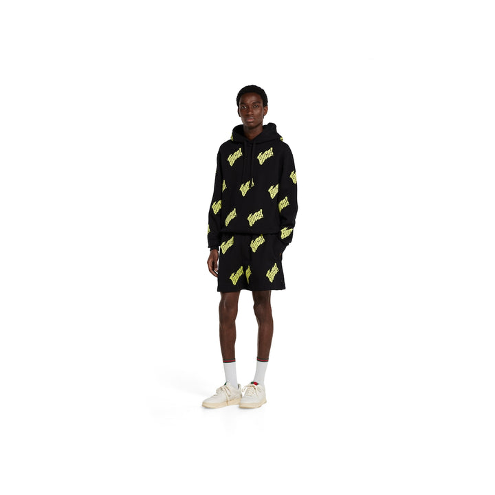 GUCCI EMBROIDERED COTTON JERSEY SHORTS
