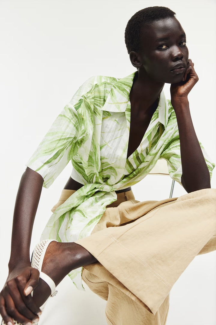 H&M Blouse with Tie Detail