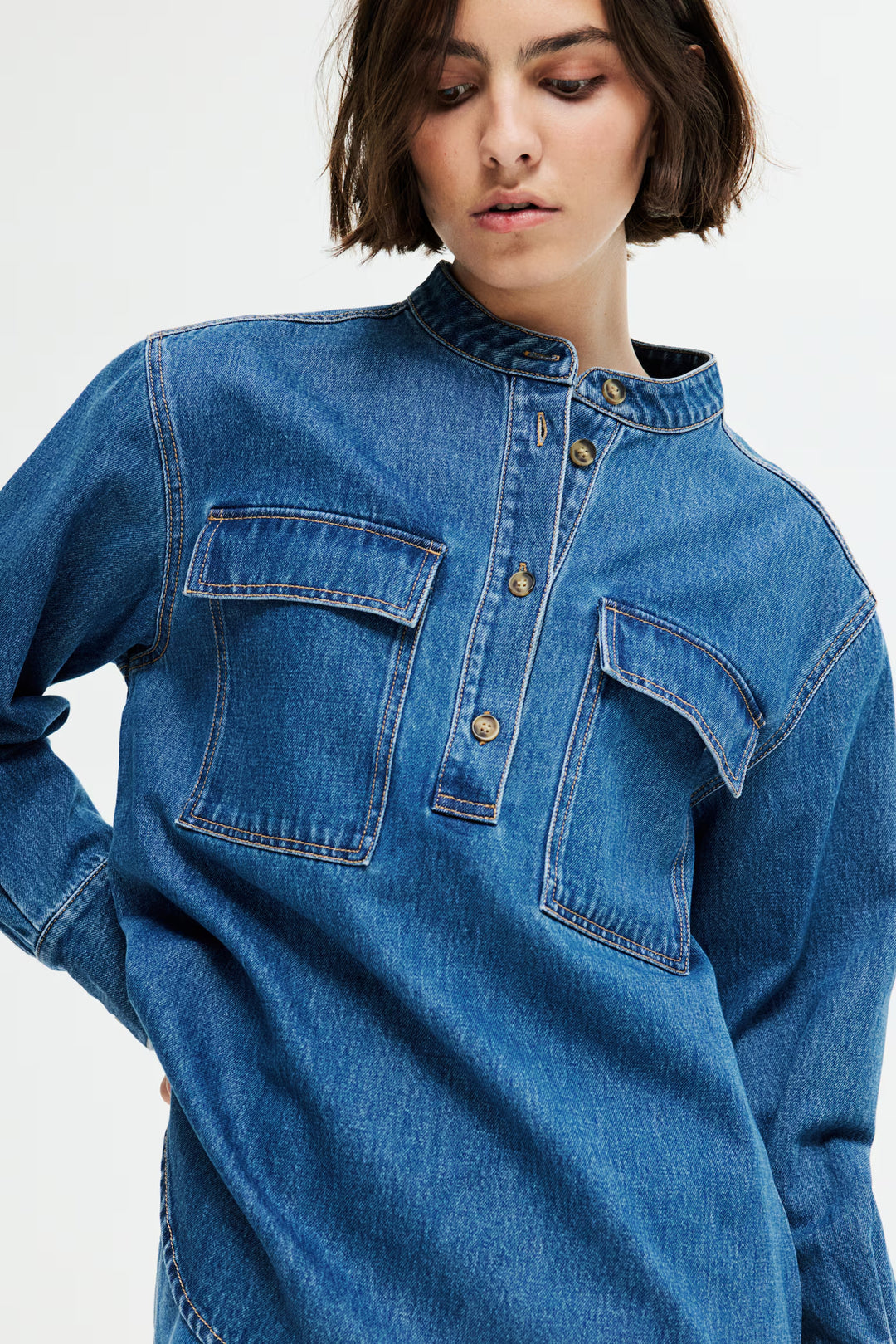 H&M Loose-Fit Denim Shirt