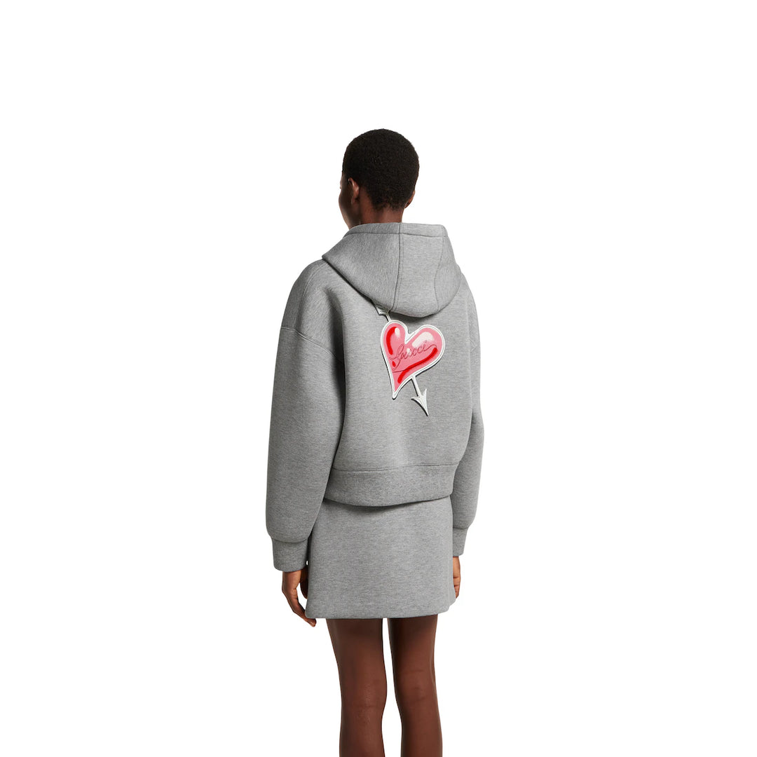 GUCCI Jersey hooded sweatshirt with print