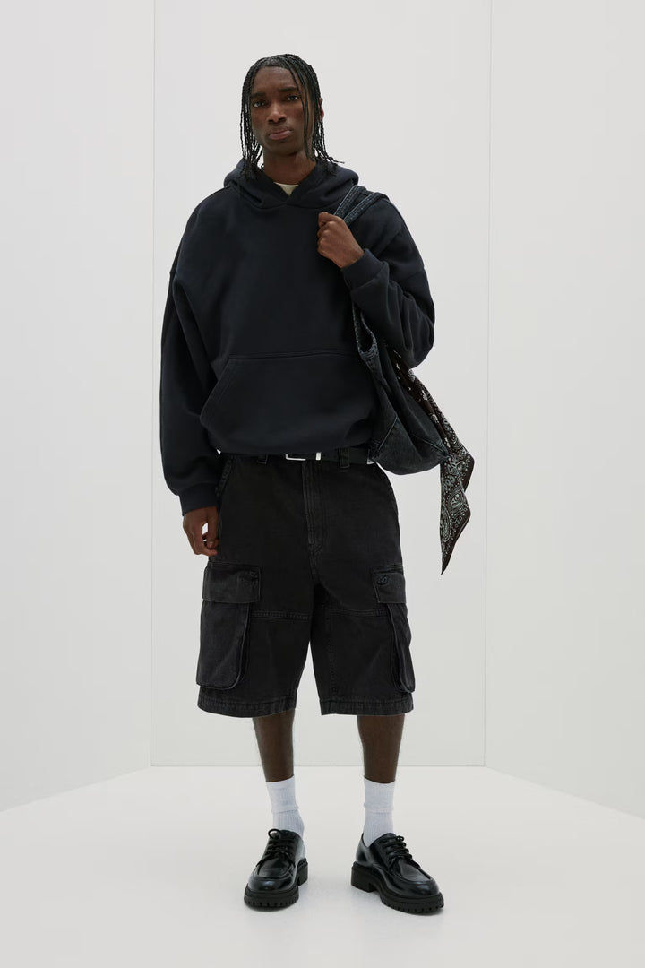 H&M Loose Denim Cargo Shorts
