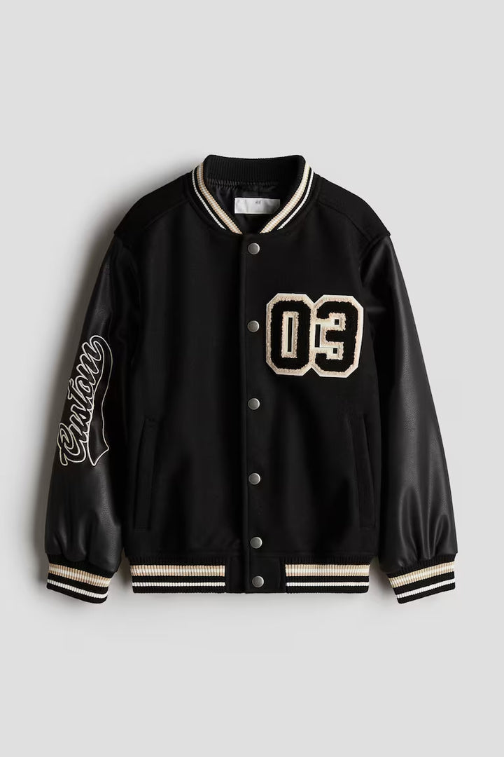 H&M Appliquéd Baseball Jacket