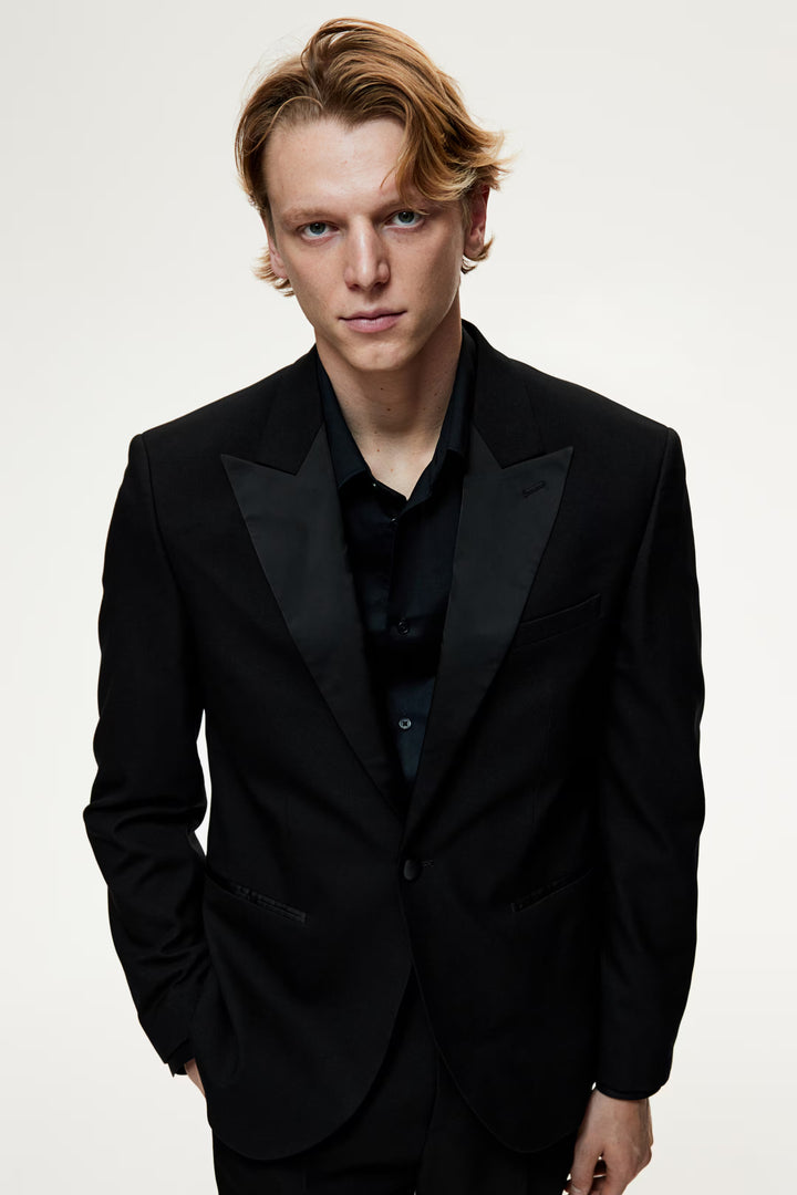 H&M Slim Fit Single-Breasted Tuxedo Jacket