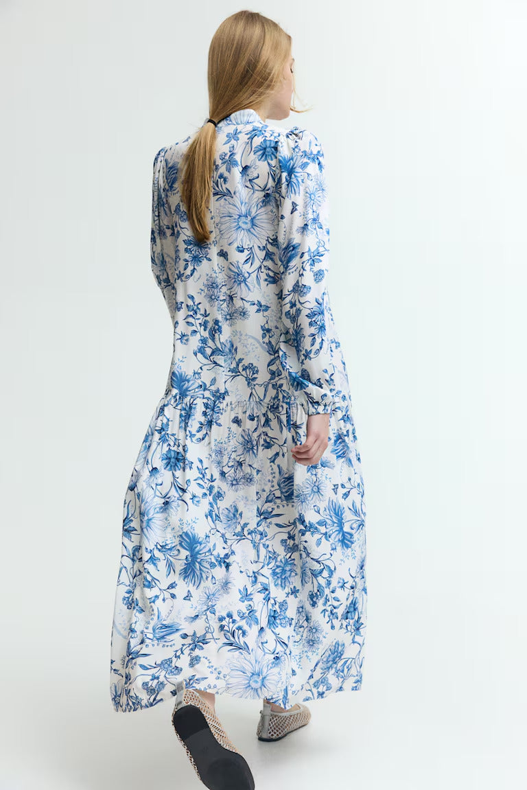 H&M Long Puff-Sleeved Dress