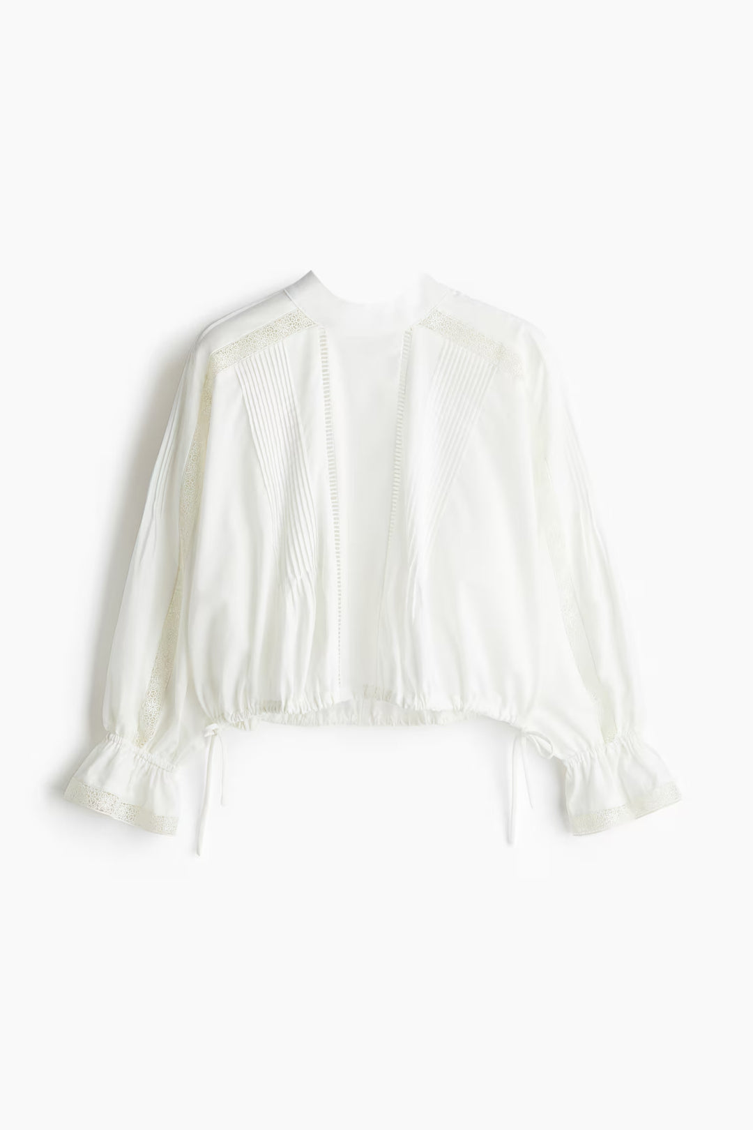 H&M Lace-Inset Cotton Blouse