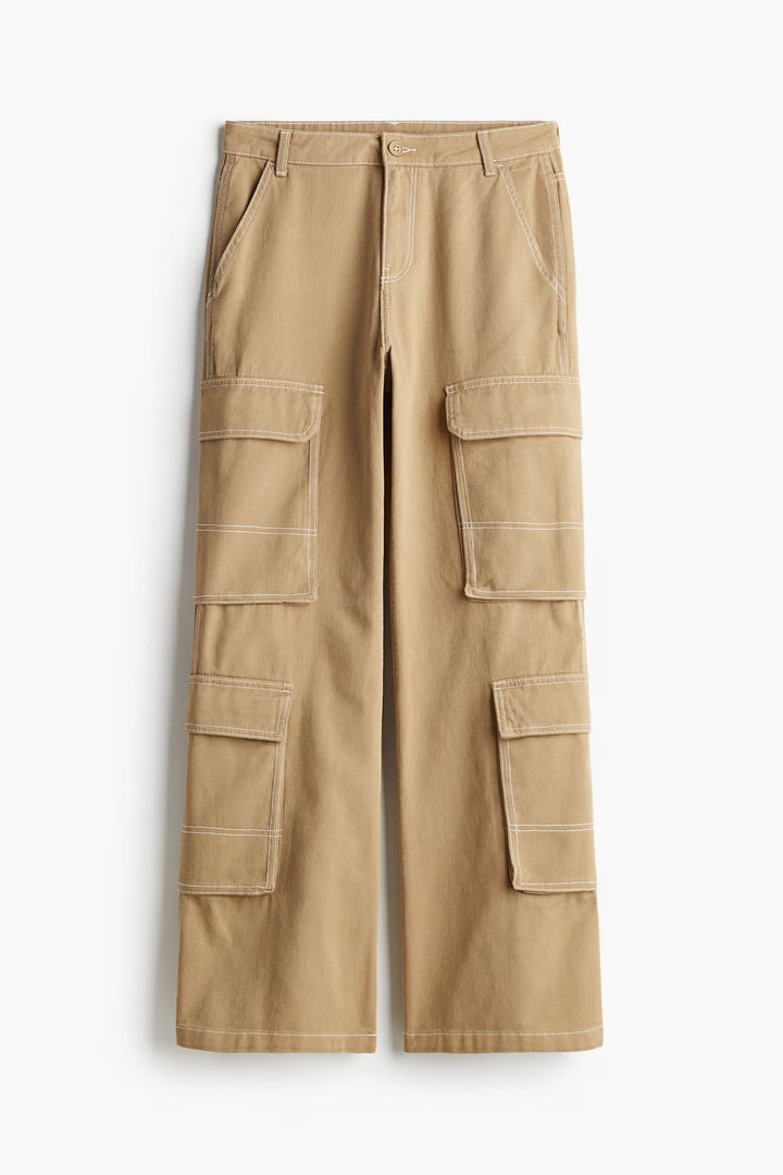 H&M Wide-leg Cargo Pants