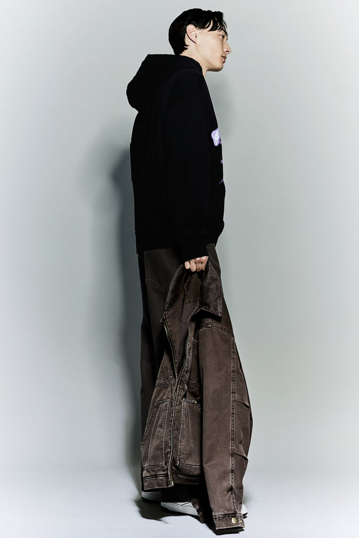 H&M Loose Fit Printed Hoodie